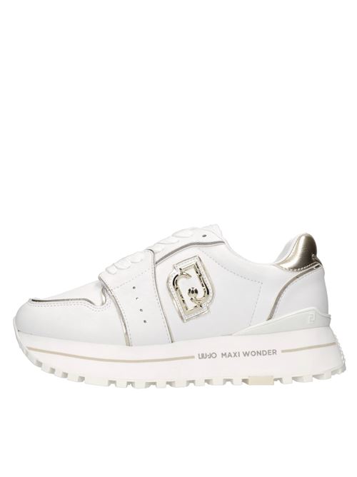 Sneakers in ecopelle ed ecopelle LIU JO | LIU JO MAXI WONDER 85 CALF LEATHER/LAMINBIANCO-ORO